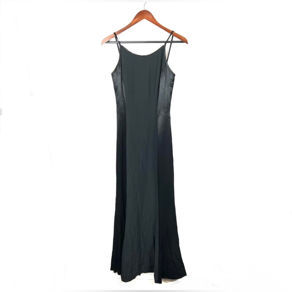 VINTAGE GUNNE SAX Black Slinky Formal Dress